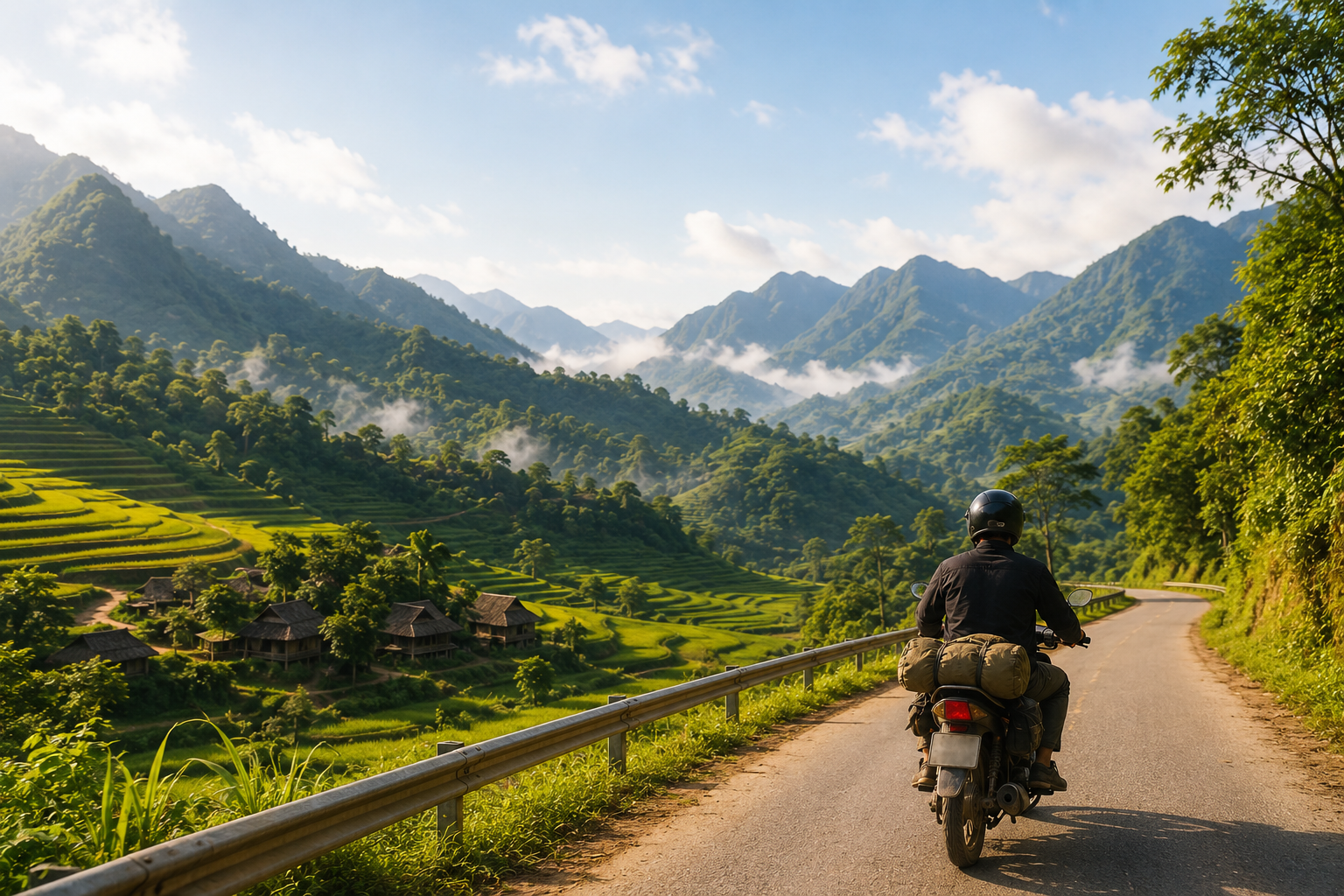 Mountain town in Vietnam